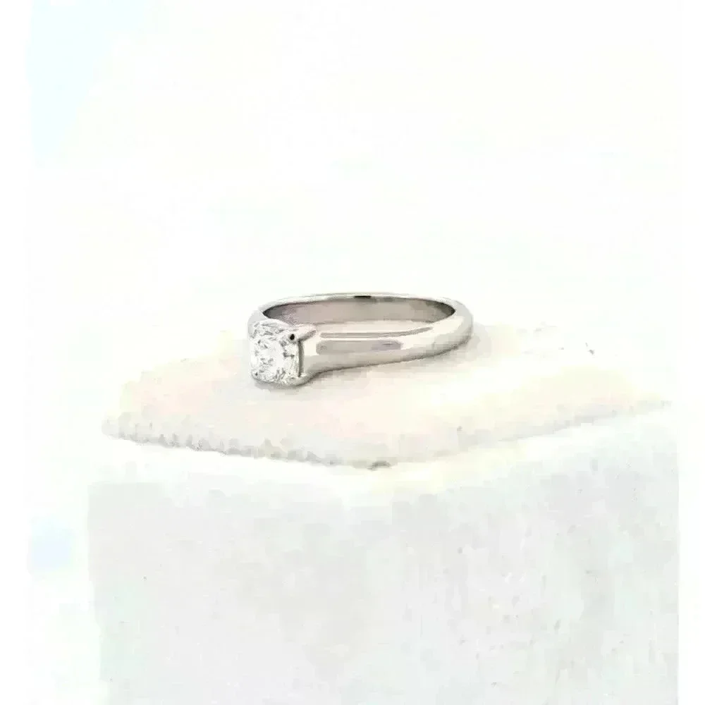 Tiffany & Co Platinum Lucida © .36ct Diamond Engagement Ring Discontinued Size 3 - Picture 6 of 15